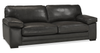 Rodeo 91” Top-Grain Genuine Leather Sofa with Removable Cushions – Charcoal