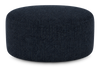 Made in Canada Customizable Sofa Lab Round 38\" Fabric Ottoman – Chenille Pacific