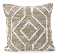 Sadie Fabric Accent Pillow -Coffee