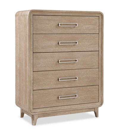 Sahsa Bedroom Chest of Drawers, 5-Drawer, 40"W x 52"H - Natural Oak Brown | Commode verticale de chambre à coucher Sasha de 40 po (L) x 52 po (H) à 5 tiroirs - brun chêne naturel