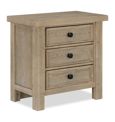 Sonoma Bedside 3-Drawer Nightstand, 28"W x 28"H - Light Brown | Table de nuit Sonoma de 28 po (L) x 28 po (H) à 3 tiroirs - brun clair