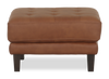 Chateau d’Ax Venice 30\" Traditional Genuine Leather Ottoman – Light Brown