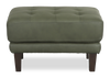 Chateau d’Ax Venice 30\" Traditional Genuine Leather Ottoman – Green