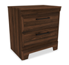 Yorkdale Bedside 2-Drawer Nightstand, 23.5\"W x 24.7\"H, Made in Canada – Walnut Brown