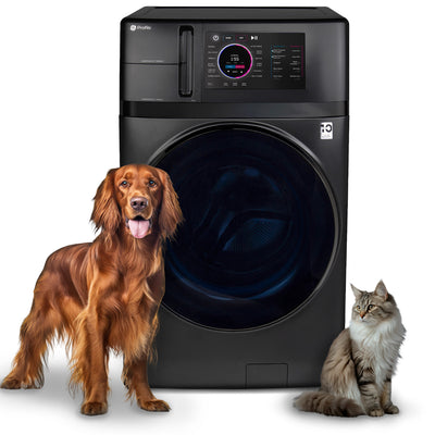 Profile 5.5 Cu. Ft. UltraFast All-in-One Washer/Dryer with Ventless Heat Pump and Pet Hair Removal M… | Laveuse-sécheuse tout-en-un ultrarapide Profile de 5,5 pi³ avec pompe à chaleur sans conduit et mode…
