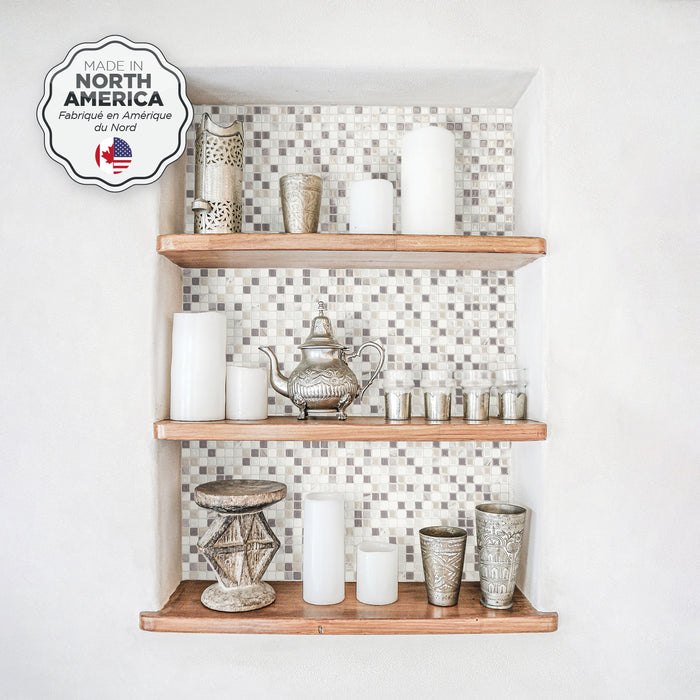 Smart Tiles Peel and Stick 4-Sheet 12 x 10 Backsplash - Minimo Noche