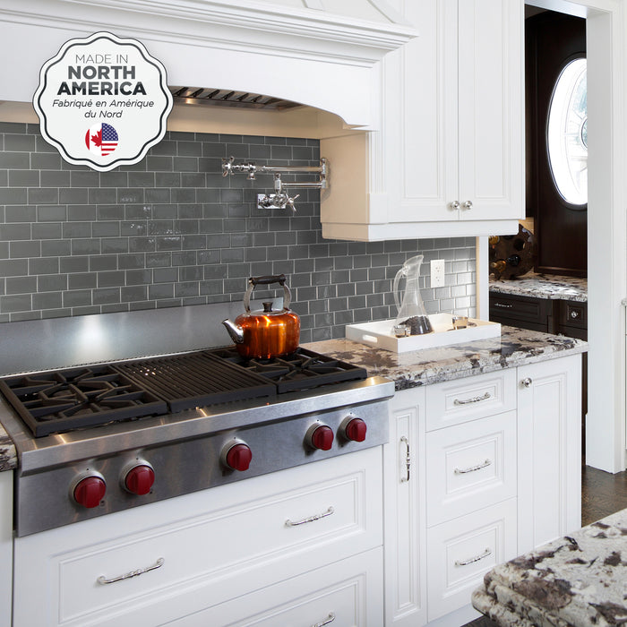 Smart Tiles Peel and Stick 4-Sheet 12 x 9 Backsplash - Metro Grigio