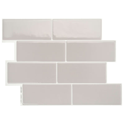 Smart Tiles Peel and Stick 4-Sheet 12 x 9 Backsplash - Metro Cassandra|Dosseret Smart Tiles peler et coller 12 x 9, 4 feuilles - Metro Cassandra