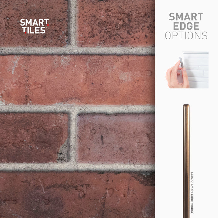 Smart Tiles Peel and Stick 2-Sheet 21 x 11 Backsplash - Brik Porto