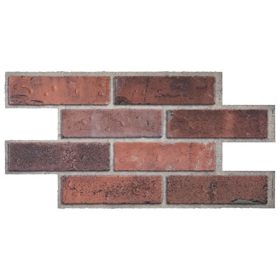Smart Tiles Peel and Stick 2-Sheet 21 x 11 Backsplash - Brik Porto|Dosseret Smart Tiles peler et coller 21 x 11, 2 feuilles - Brik Porto