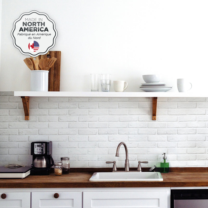 Smart Tiles Peel and Stick 2-Sheet 21 x 11 Backsplash - Brik