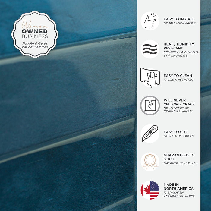 Smart Tiles Peel and Stick 4-Sheet 12 x 9 Backsplash - Morocco Agadir