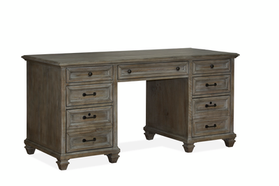 Gerrard 66" Desk with Storage - Dovetail Grey | Bureau Gerrard de 66 po avec rangement - gris tourterelle