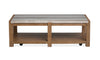 Timber 52\" Coffee Table with Marble Top and Storage - Sierra Brown