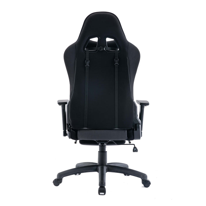 Tygerclaw Gaming Office Chair with Lumbar Pillow & Leg Rest - Black
