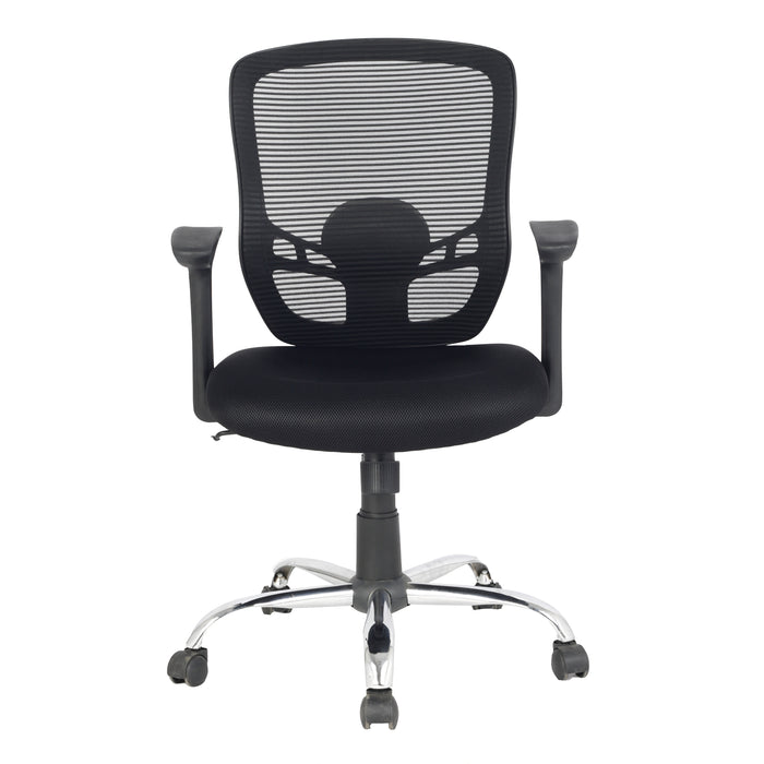 Tygerclaw 25\" Mid Back Mesh Office Chair - Black