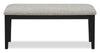Trove Dining Bench with Padded Seat, 42”W - Black