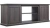 Manhattan Comfort Franklin 60\" TV Stand with 2 Doors & Open Shelves - Heavy Brown
