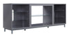 Manhattan Comfort Brighton 60\" TV Stand with Glass Shelves & Media Wire Management - Grey