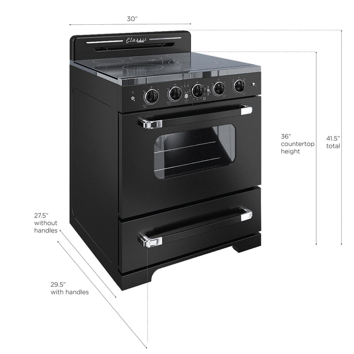 Classic Retro By Unique 30-Inch Convection Electric Range - UGP-30CR EC LG