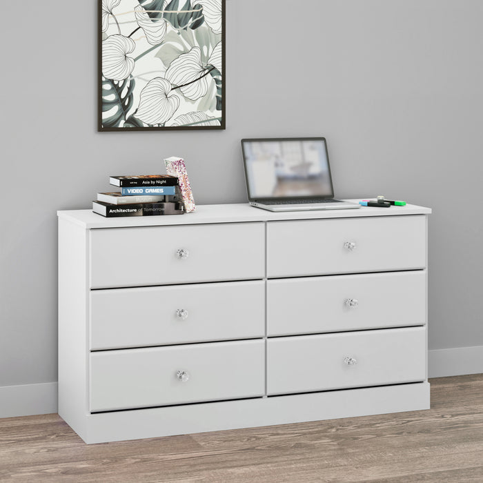 Astrid Kids 6-Drawer Dresser - White