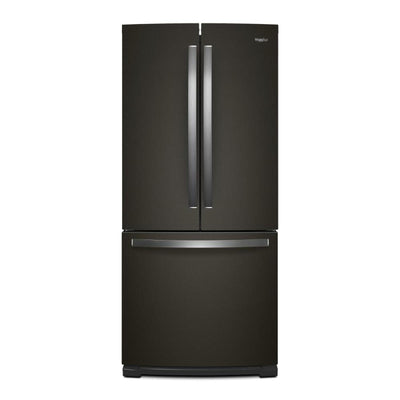 Whirlpool 30" 20 Cu. Ft. French-Door Refrigerator - Black Stainless - WRF560SMHV | Réfrigérateur Whirlpool de 20 pi³ et de 30 po à portes françaises - acier inoxydable noir - WRF560SM…