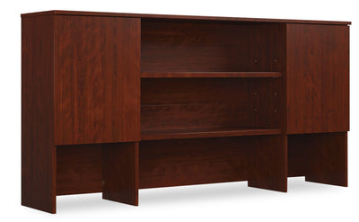 Affirm 71.10" Commercial Grade Storage Hutch with 2 Cabinets - Classic Cherry|Crédence de rangement Affirm de 71,10 po de qualité commerciale avec 2 armoires - cerisier classique