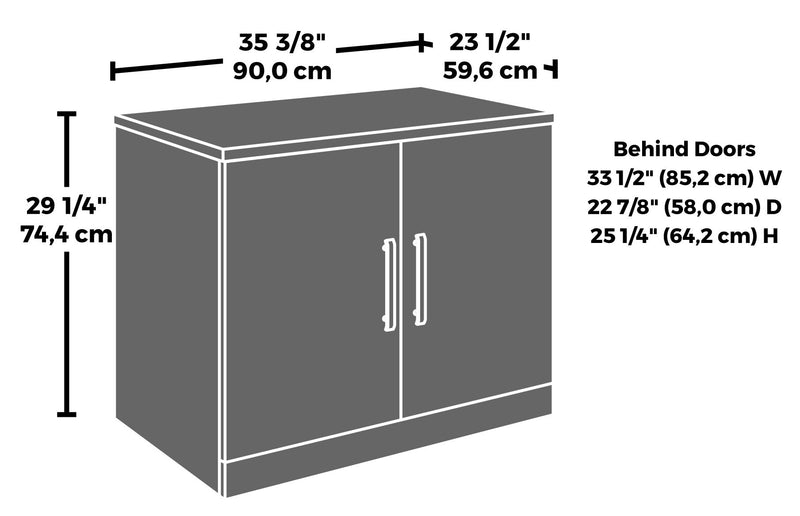 Affirm 35.43\" Commercial Grade Storage Cabinet - Hudson Elm