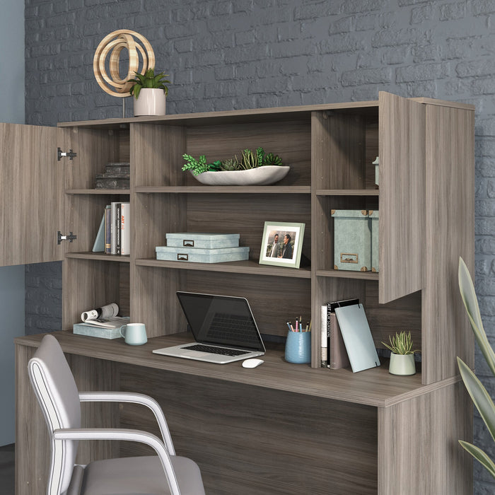 Affirm 71.10\" Commercial Grade Storage Hutch with 2 Cabinets - Hudson Elm