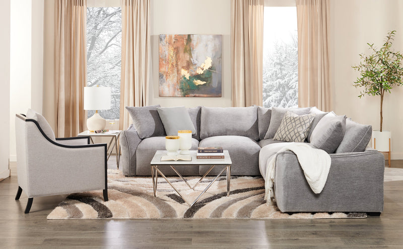 Amanda 21.5\" Modern Square End Table - White Marble Top with Chrome Metal Base