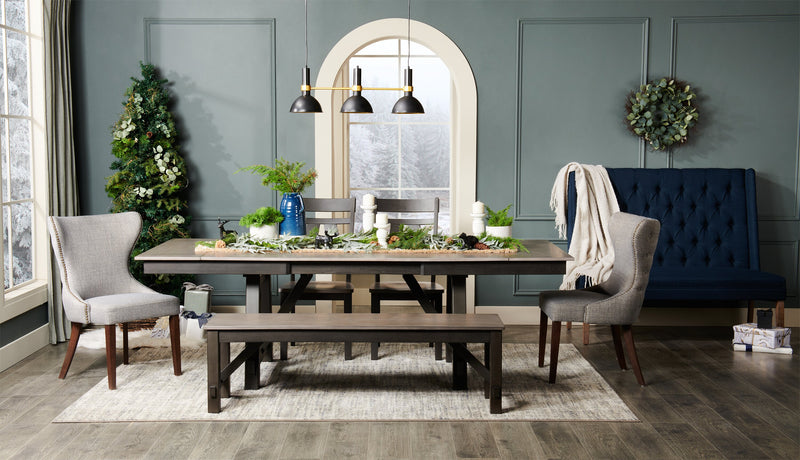 Ariel 30.5\" Wing Back Hall Bench - Blue