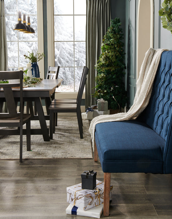 Ariel 30.5\" Wing Back Hall Bench - Blue