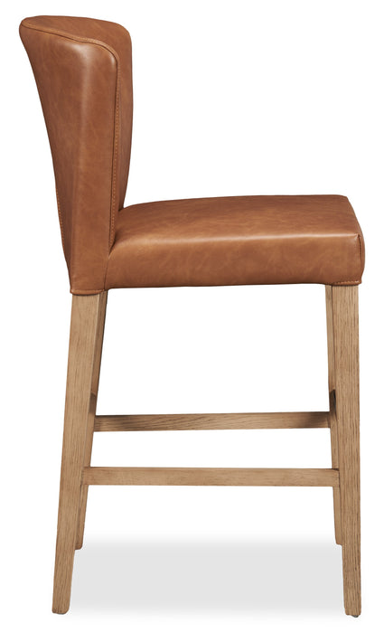 Arlo Counter-Height Stool with Vegan Leather Fabric - Copper