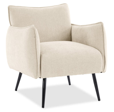 Arlo 29.5" Linen-Look Fabric Accent Chair – Taupe | Fauteuil d’appoint Arlo de 29,5 po en tissu d’apparence lin - taupe