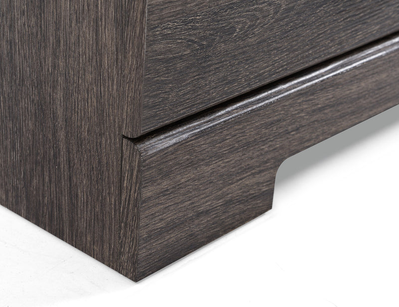 Asher 60\" Rustic Electric Fireplace TV Stand with Storage & Cable Management for TVs up to 65\"- Brown Oak