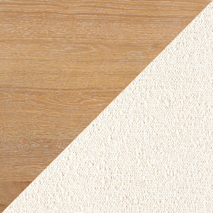 Aspen Dining Chair with Fabric Seat, Slat-Back - Natural