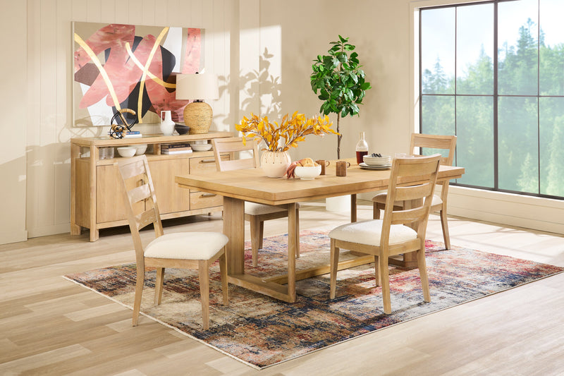 Aspen Dining Server, 64\"W, Wine & Stemware Racks, 3 Drawers & 2 Doors - Natural