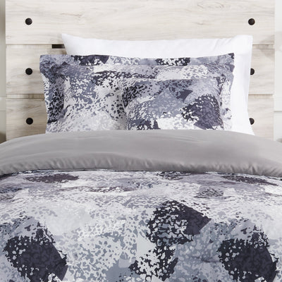 Axel 4-Piece Full/Queen Comforter Set - Grey | Ensemble d'édredon Axel 4 pièces pour lit double ou grand lit - gris