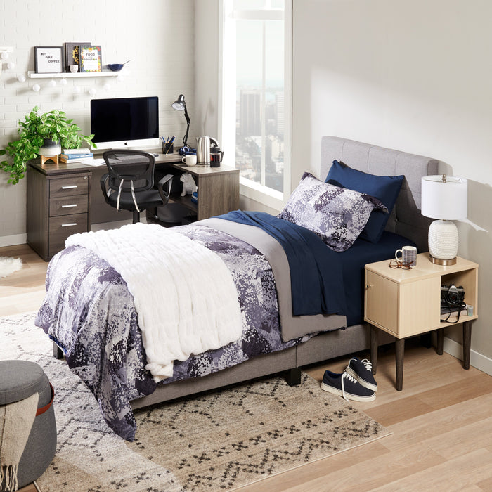 Axel 3-Piece Twin Comforter Set - Grey