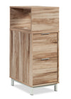 Bergen Circle 15.75\" Commercial Grade File Towwr with 2-Drawers & Cubby - Natural Wood