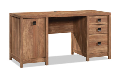 Cannery Bridge Commercial Grade Computer Office Desk with 3-Drawers & Cabinet - Brown|Bureau d’ordinateur Cannery Bridge de qualité commerciale à 3 tiroirs avec armoire - brun
