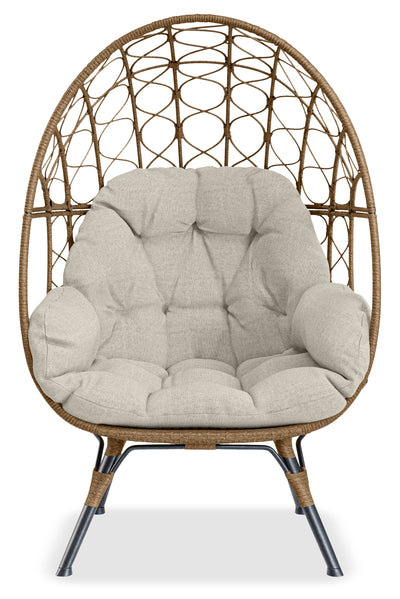 Coco Egg Outdoor Patio Chair - Brown | Fauteuil en forme d’œuf Coco pour la terrasse et l’extérieur - brun