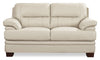 Hydeline Luxor Leather Loveseat - Vanilla