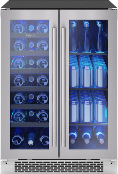 Brisas by Zephyr 24" Wine Beverage Cooler - Stainless Steel - BWB24C32AG | Refroidisseur à boissons et à vin Brisas par Zephyr de 24 po - acier inoxydable - BWB24C32AG | BWB24C3S
