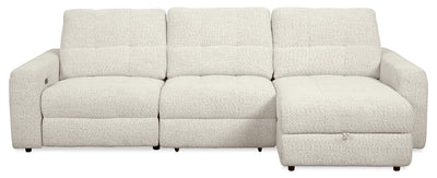 Scott Living Elevate Modular 3-Piece Right-Facing Chenille Fabric Power Reclining and Sliding Sectional - Beige | Sofa sectionnel modulaire à coulissement et inclinaison électriques de droite Elevate de Scott Living 3 pièces en tissu de chenille - beige