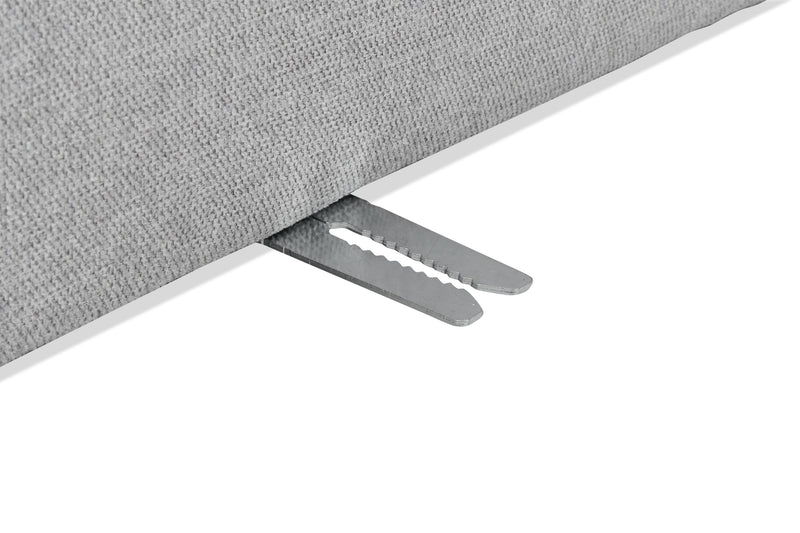 Scott Living Evolve Modular 79\" Linen-Look Fabric Loveseat with Removable Feather Down Cushions - Grey