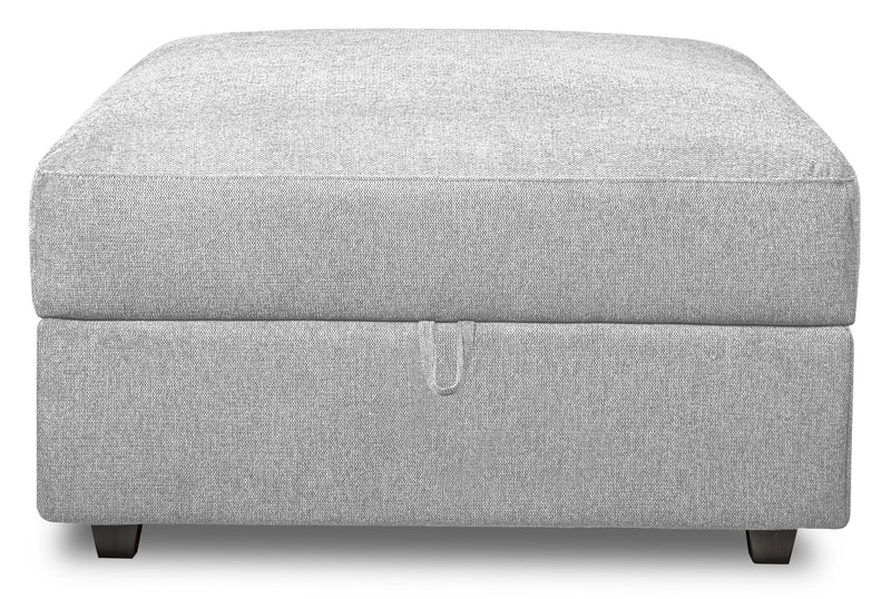 Grey shop linen ottoman