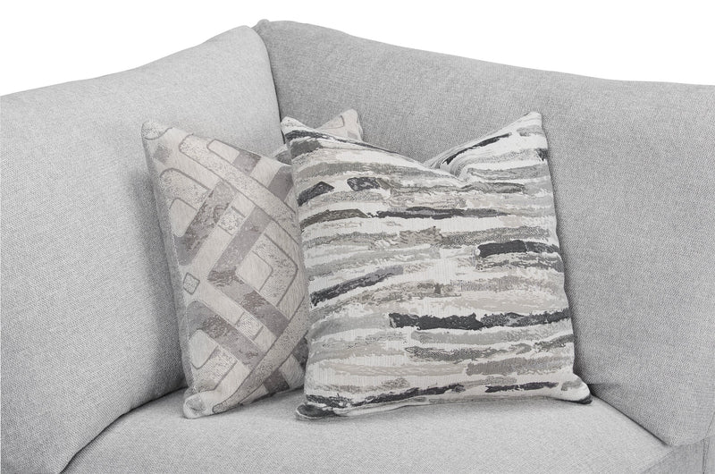 Scott Living Evolve Modular 6-Piece Linen-Look Fabric Sectional with Feather Down Cushions - Grey