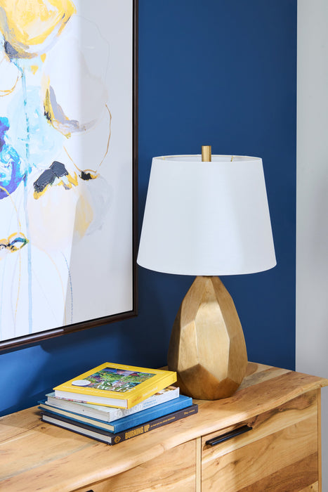 Farah 26” Gold Glam Polyresin Table Lamp