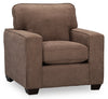 Made in Canada Fiona 36.5\" Chenille Fabric Chair with Track Arms - Mocha Brown